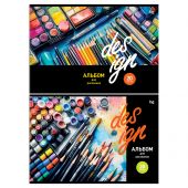 Альбом для рисования 20л., А4, на скрепке BG "Design", эконом