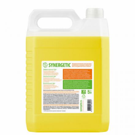 Средство для мытья посуды в посудомоечных машинах 5 л, SYNERGETIC, биоразлагаемое, ЭКО, 95 Средство для мытья посуды в посудомоечных машинах 5 л, SYNERGETIC, биоразлагаемое, ЭКО, 95