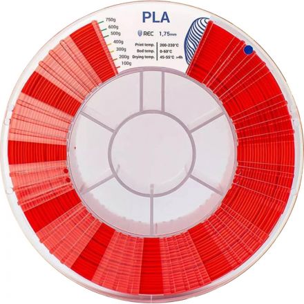 Катушка PLA пластик REC 1.75мм красный Катушка PLA пластик REC 1.75мм красный