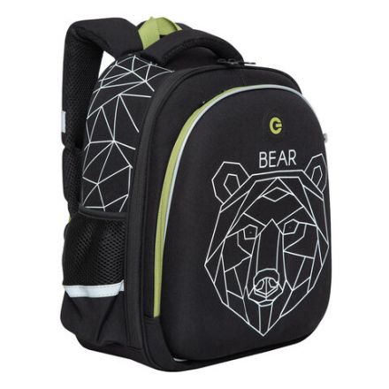 Ранец GRIZZLY анатомическая спинка, c бейджем, для мальчиков, "BEAR", 36х28х20 см, RAz-287-9/1 Ранец GRIZZLY анатомическая спинка, c бейджем, для мальчиков, "BEAR", 36х28х20 см, RAz-287-9/1
