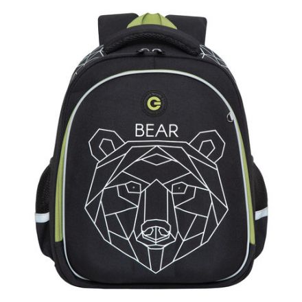 Ранец GRIZZLY анатомическая спинка, c бейджем, для мальчиков, "BEAR", 36х28х20 см, RAz-287-9/1 Ранец GRIZZLY анатомическая спинка, c бейджем, для мальчиков, "BEAR", 36х28х20 см, RAz-287-9/1