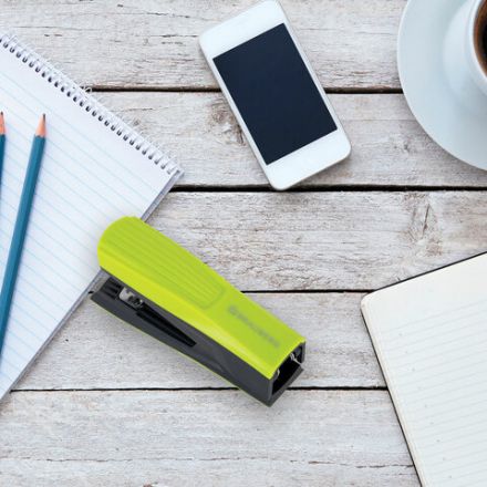 Степлер №24/6, 26/6 BRAUBERG "SUPER", до 30 листов, зелено-черный, 272741