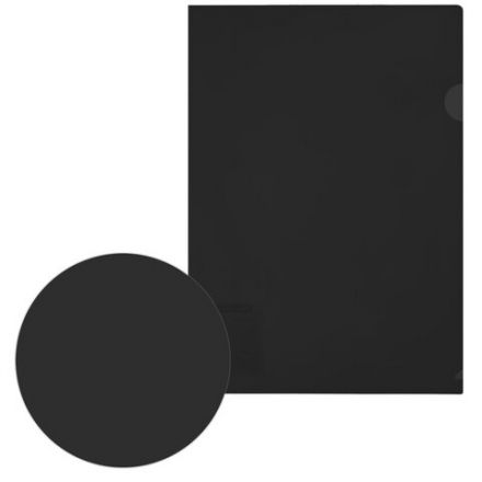 Папка-уголок жесткая, непрозрачная (тонированная), А4, BRAUBERG UNIVERSAL, черная, 0,18 мм, 273056 Папка-уголок жесткая, непрозрачная (тонированная), А4, BRAUBERG UNIVERSAL, черная, 0,18 мм, 273056