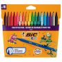Фломастеры BIC "VISA", 18 цветов, суперсмываемые, вентилируемый колпачок, европодвес, 888681