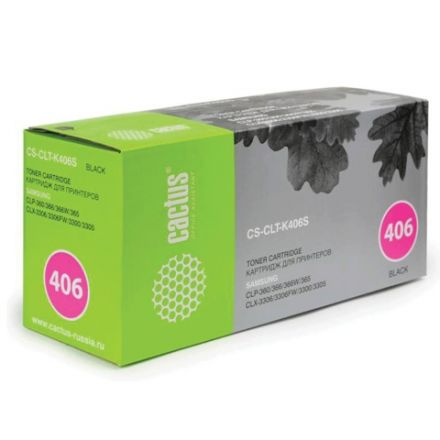 Картридж лазерный CACTUS (CS-CLT-K406S) для SAMSUNG CLP-365/365W, черный, ресурс 1500 стр. Картридж лазерный CACTUS (CS-CLT-K406S) для SAMSUNG CLP-365/365W, черный, ресурс 1500 стр.