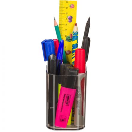 Подставка-стакан для канцелярских принадлежностей Attache office прозр черн