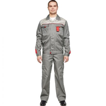 Костюм рабочий летний муж л10-КБР сер/с-сер 48-50 182-188 (Базис)