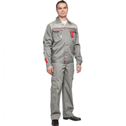 Костюм рабочий летний муж л10-КБР сер/с-сер 48-50 182-188 (Базис)