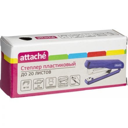 Степлер Attache PSBK1020 (№10) до 20 лист., пластик/металл, чёрный Степлер Attache PSBK1020 (№10) до 20 лист., пластик/металл, чёрный