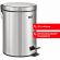 Ведро мусорное с педалью 12 литров "Classic", ЗЕРКАЛЬНОЕ, нержавеющая сталь, со съемным внутренним ведром, LAIMA, 232261