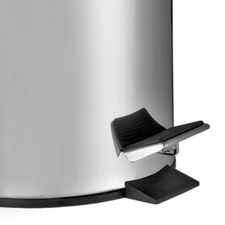 Ведро мусорное с педалью 12 литров "Classic", ЗЕРКАЛЬНОЕ, нержавеющая сталь, со съемным внутренним ведром, LAIMA, 232261