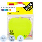 Стикеры с клеевым краем Deli 76х76 мм,20 листов,неон-е,форма в асс-те Стикеры с клеевым краем Deli 76х76 мм,20 листов,неон-е,форма в асс-те