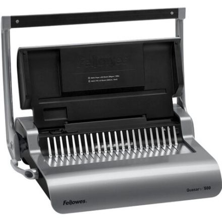 Переплетная машина для пластиковой пружины FELLOWES "QUASAR+", пробивает до 25 л., сшивает до 500 л., FS-56277 Переплетная машина для пластиковой пружины FELLOWES "QUASAR+", пробивает до 25 л., сшивает до 500 л., FS-56277