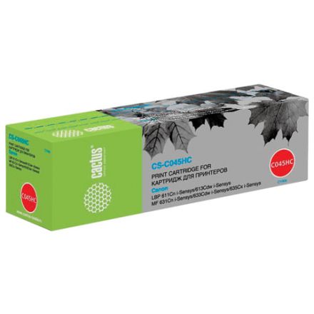 Картридж лазерный CACTUS (CS-045HC) для CANON MF635/633/631/LBP 611/613, голубой, ресурс 2200 стр., CS-C045HC Картридж лазерный CACTUS (CS-045HC) для CANON MF635/633/631/LBP 611/613, голубой, ресурс 2200 стр., CS-C045HC
