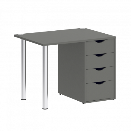 Home Office Стол письменный VR.SP-3-98.4 Металлик/Хром опоры 980*720*750