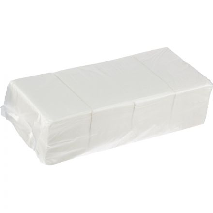 Салфетки бумажные 33x33 см белые 2-слойные 200 штук в упаковке