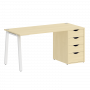 Home Office Стол письменный VR.SP-3-158.4.A Клён/Белый металл 1580*720*750