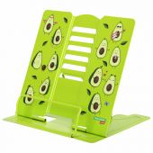Подставка для книг и учебников BRAUBERG KIDS "Avocado", регулируемый угол наклона, металл, 238052