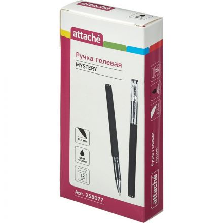 Ручка гелевая неавтомат. Attache Mystery черный,0,5мм Ручка гелевая неавтомат. Attache Mystery черный,0,5мм