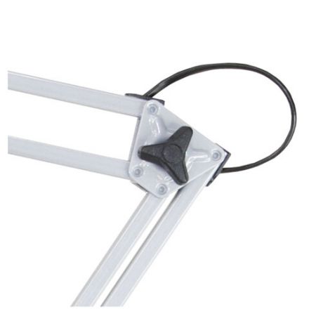 Настольная лампа светильник Бета на струбцине, цоколь Е27, серебро