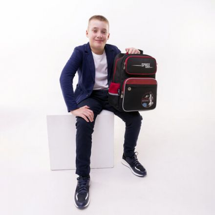 Рюкзак ЮНЛАНДИЯ COMPLETE с пеналом в комплекте, эрго-спинка, "Endless space", 42х29х14 см, 271415