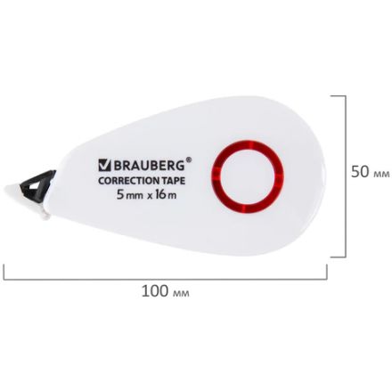 Корректирующая лента BRAUBERG SUPER, 5 мм х 16 м, корпус белый, блистер, 229061 Корректирующая лента BRAUBERG SUPER, 5 мм х 16 м, корпус белый, блистер, 229061