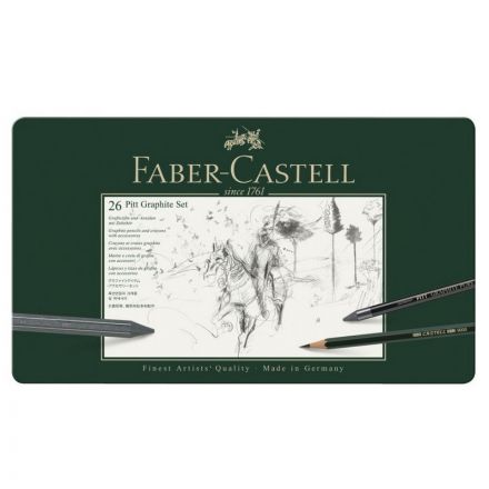 Набор карандашей ч/г Faber-Castell Pitt Graphite,26 предм,метал. кор.112974