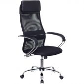 Кресло 0MX_VB_EChair-655/SL/BL TTW сетка/ткань черный хром Кресло 0MX_VB_EChair-655/SL/BL TTW сетка/ткань черный хром