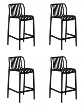 Набор 4 шт Стул полубарный DOBRIN CHLOE, черный