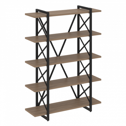 Loft Стеллаж на регулируемых опорах-5 полок VR.L-MST.O-5.8V Дуб аризона/Чёрный металл 1200*400*1650 Loft Стеллаж на регулируемых опорах-5 полок VR.L-MST.O-5.8V Дуб аризона/Чёрный металл 1200*400*1650