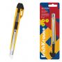 Нож канцелярский ERICH KRAUSE "Universal", с автоматической фиксацией лезвия, 9 мм, желтый, 19150 Нож канцелярский ERICH KRAUSE "Universal", с автоматической фиксацией лезвия, 9 мм, желтый, 19150
