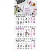 Календарь настенный 3-х блочный 2026 Attache, 305х675,Живи,мечтай,твори,80г