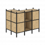 Loft Угловой внешний стеллаж наборный VR.L-51 Тиквуд светлый/Чёрный металл 862*1278*1047
