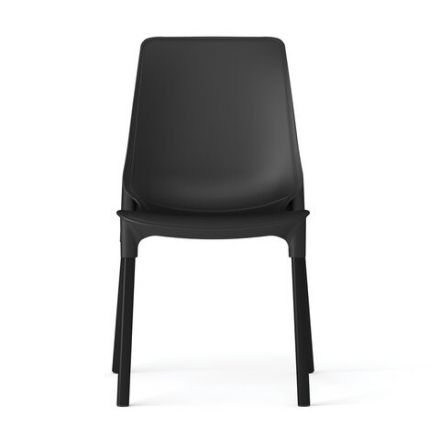 Стул для столовых, кафе, дома SHT-S75, черный металлический каркас, пластик черный Стул для столовых, кафе, дома SHT-S75, черный металлический каркас, пластик черный