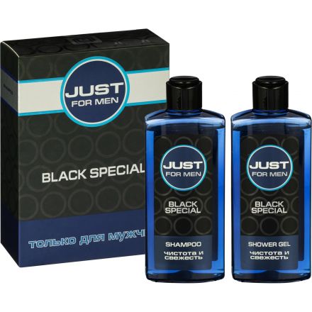 Подарочный набор 536 Just for Men BLACK (Шампунь 210 + Гель д/душа 210) муж