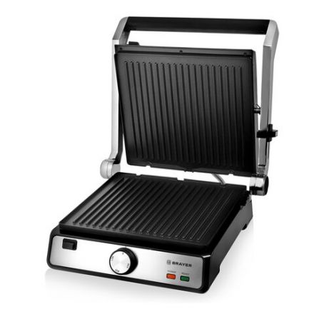 Электрогриль BRAYER BR2002, 2000 Вт, съемные панели, регулировка температуры, серебро/черный Электрогриль BRAYER BR2002, 2000 Вт, съемные панели, регулировка температуры, серебро/черный