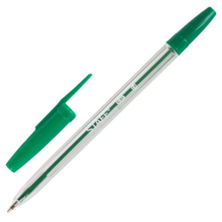 Ручки шариковые STAFF "C-51", НАБОР 4 шт., АССОРТИ, узел 1 мм, линия письма 0,5 мм, 142816