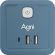 Тройник AGNI 4/220 + 2 USB + 1 Type C,синий(TP-WJ3U4E-C-blue)