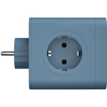 Тройник AGNI 4/220 + 2 USB + 1 Type C,синий(TP-WJ3U4E-C-blue)