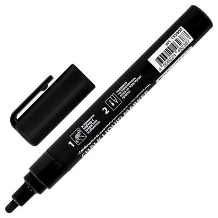 Маркер меловой CHALK LIQUID MARKER, ЧЕРНЫЙ, 3 мм, стираемый, BRAUBERG "CHALK", 152600 Маркер меловой CHALK LIQUID MARKER, ЧЕРНЫЙ, 3 мм, стираемый, BRAUBERG "CHALK", 152600