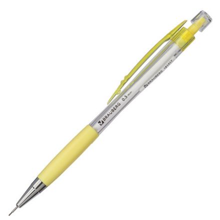 Карандаш механический 0,5 мм, BRAUBERG "Elegant", резиновый грип, корпус ассорти, 181417 Карандаш механический 0,5 мм, BRAUBERG "Elegant", резиновый грип, корпус ассорти, 181417