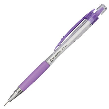 Карандаш механический 0,5 мм, BRAUBERG "Elegant", резиновый грип, корпус ассорти, 181417 Карандаш механический 0,5 мм, BRAUBERG "Elegant", резиновый грип, корпус ассорти, 181417