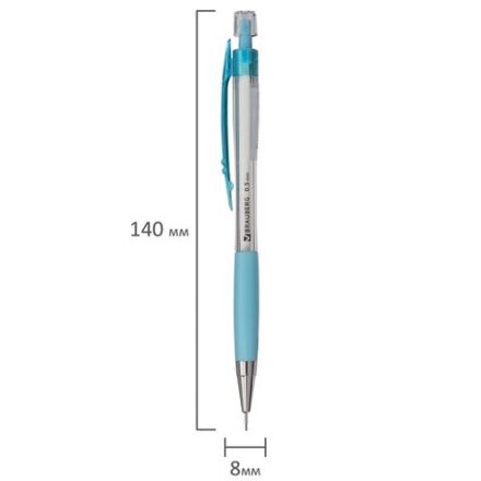 Карандаш механический 0,5 мм, BRAUBERG "Elegant", резиновый грип, корпус ассорти, 181417 Карандаш механический 0,5 мм, BRAUBERG "Elegant", резиновый грип, корпус ассорти, 181417