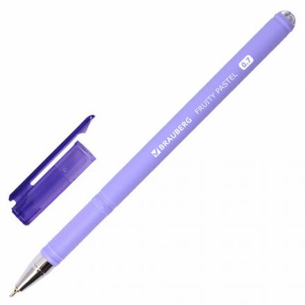 Ручка шариковая масляная BRAUBERG "FRUITY Pastel", СИНЯЯ, soft-touch, узел 0,7 мм, линия письма 0,35 мм, 142958, OBP322 Ручка шариковая масляная BRAUBERG "FRUITY Pastel", СИНЯЯ, soft-touch, узел 0,7 мм, линия письма 0,35 мм, 142958, OBP322