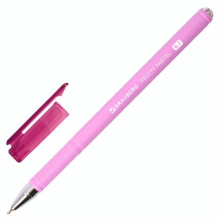 Ручка шариковая масляная BRAUBERG "FRUITY Pastel", СИНЯЯ, soft-touch, узел 0,7 мм, линия письма 0,35 мм, 142958, OBP322 Ручка шариковая масляная BRAUBERG "FRUITY Pastel", СИНЯЯ, soft-touch, узел 0,7 мм, линия письма 0,35 мм, 142958, OBP322