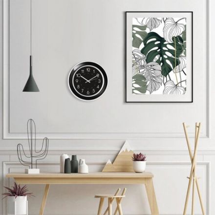 Часы настенные TROYKATIME (TROYKA) 122201202, круг, черные, черная рамка, 30х30х3,8 см Часы настенные TROYKATIME (TROYKA) 122201202, круг, черные, черная рамка, 30х30х3,8 см