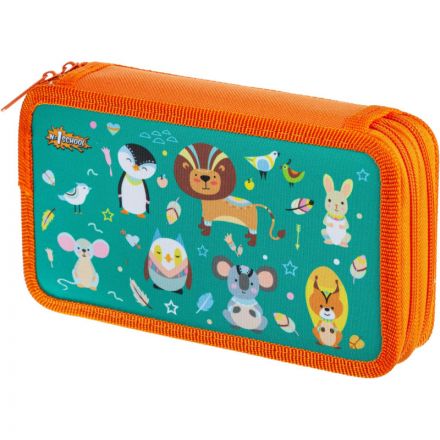 Пенал Animals ПКТ 11-20, ткань, 2 отд., 190х110 мм Пенал Animals ПКТ 11-20, ткань, 2 отд., 190х110 мм