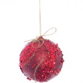 Украшение новогоднее Шар Фантазия красная, D 8 см, L8 W8 H8 см, 262340
