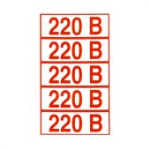Знак электробезопасности "Указатель напряжения 220 В", КОМПЛЕКТ 20 штук, 20х50 мм, пленка, Z05 Знак электробезопасности "Указатель напряжения 220 В", КОМПЛЕКТ 20 штук, 20х50 мм, пленка, Z05