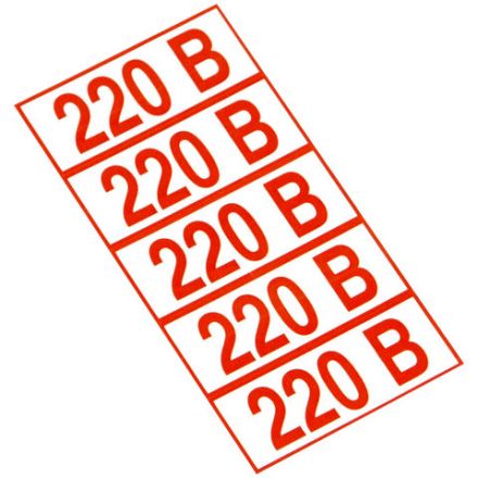 Знак электробезопасности "Указатель напряжения 220 В", КОМПЛЕКТ 20 штук, 20х50 мм, пленка, Z05 Знак электробезопасности "Указатель напряжения 220 В", КОМПЛЕКТ 20 штук, 20х50 мм, пленка, Z05